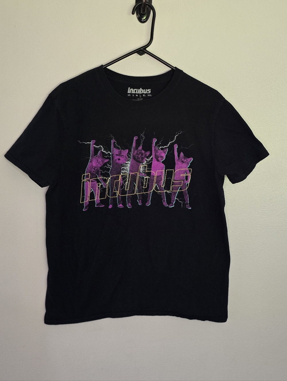 Incubus Men’s Black Short-Sleeve Graphic Tee with Purple Print